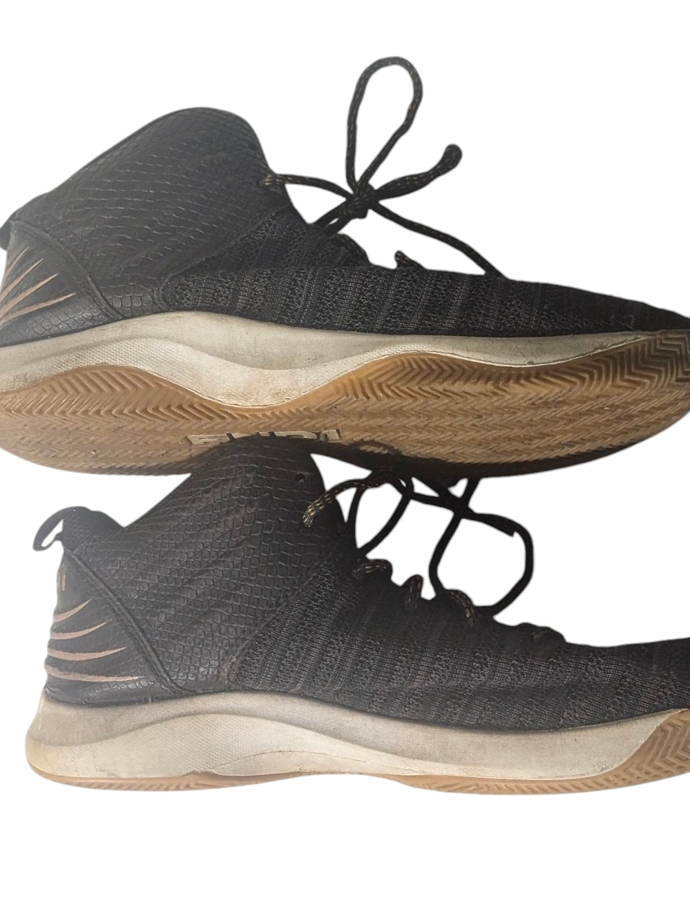Men's Black Knit Mid-Top Athletic Sneakers